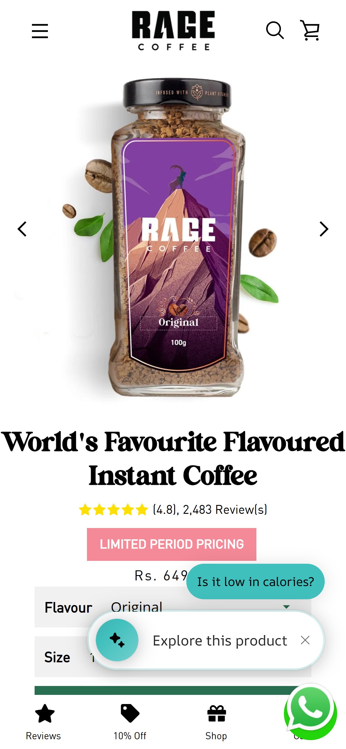 Rage Coffee - Mobile